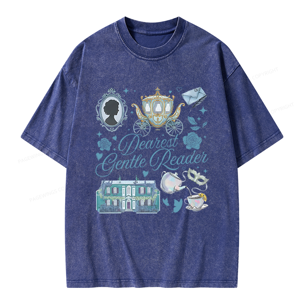 Pagewings Dearest Gentle Reader Unisex Washed T-shirt