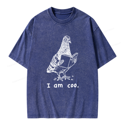 Pagewings I Am Coo Unisex Washed T-shirt