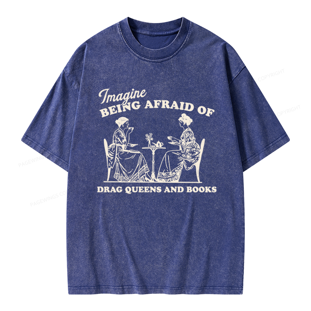 Pagewings Drag Queens Unisex Washed T-shirt
