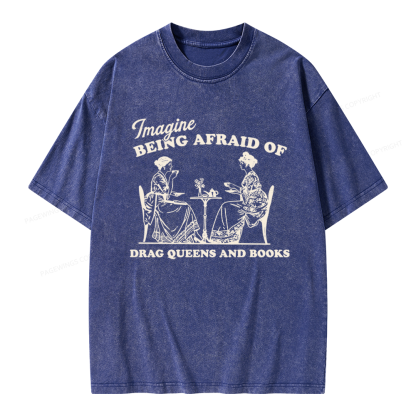 Pagewings Drag Queens Unisex Washed T-shirt
