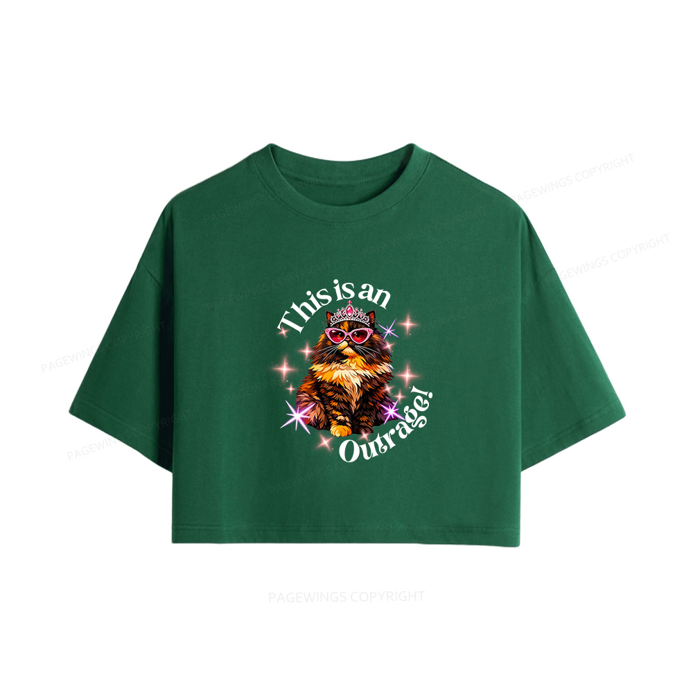 Pagewings This Is An Outrage Women Crop Tops