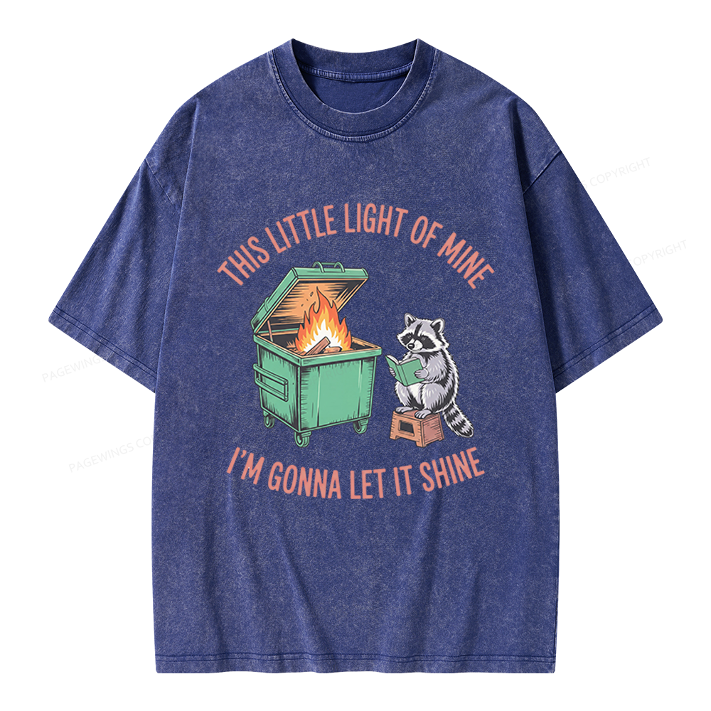 Pagewings This Little Light Of Mine Unisex Washed T-shirt