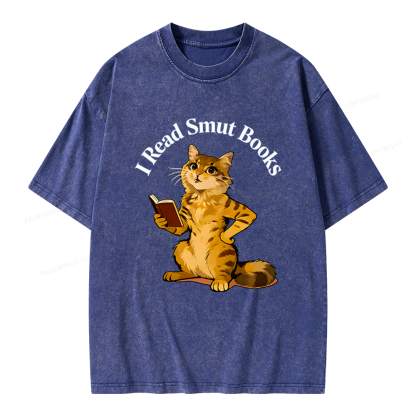 Pagewings I Read Smut Books Unisex Washed T-shirt