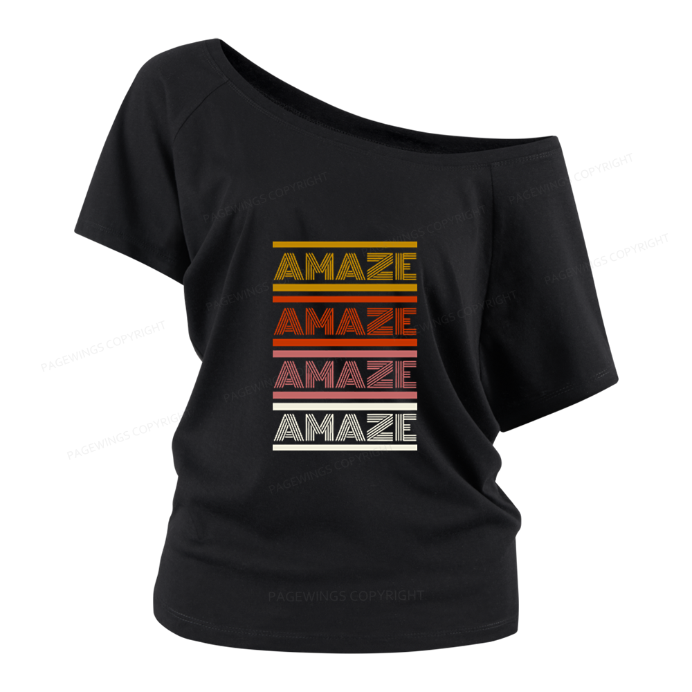 Pagewings Science Fiction Lover Women Off Shoulder T-shirts