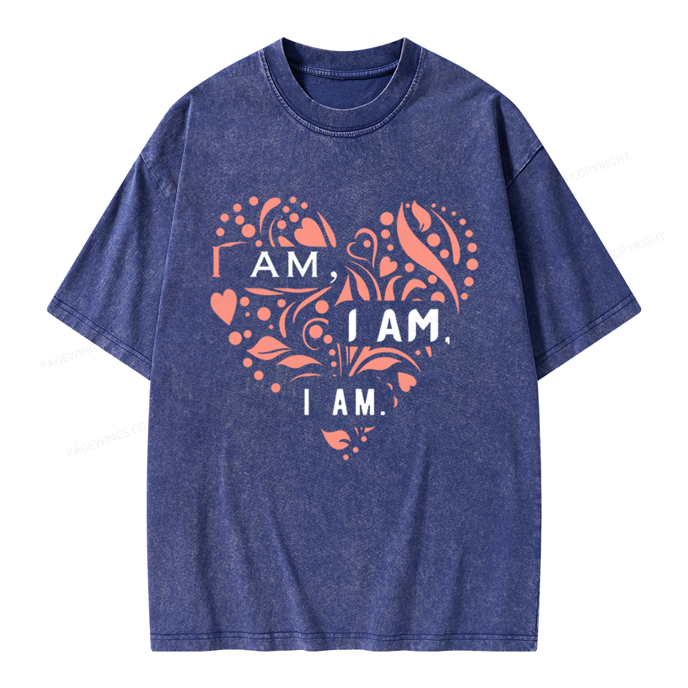 Pagewings I Am Unisex Washed T-shirt