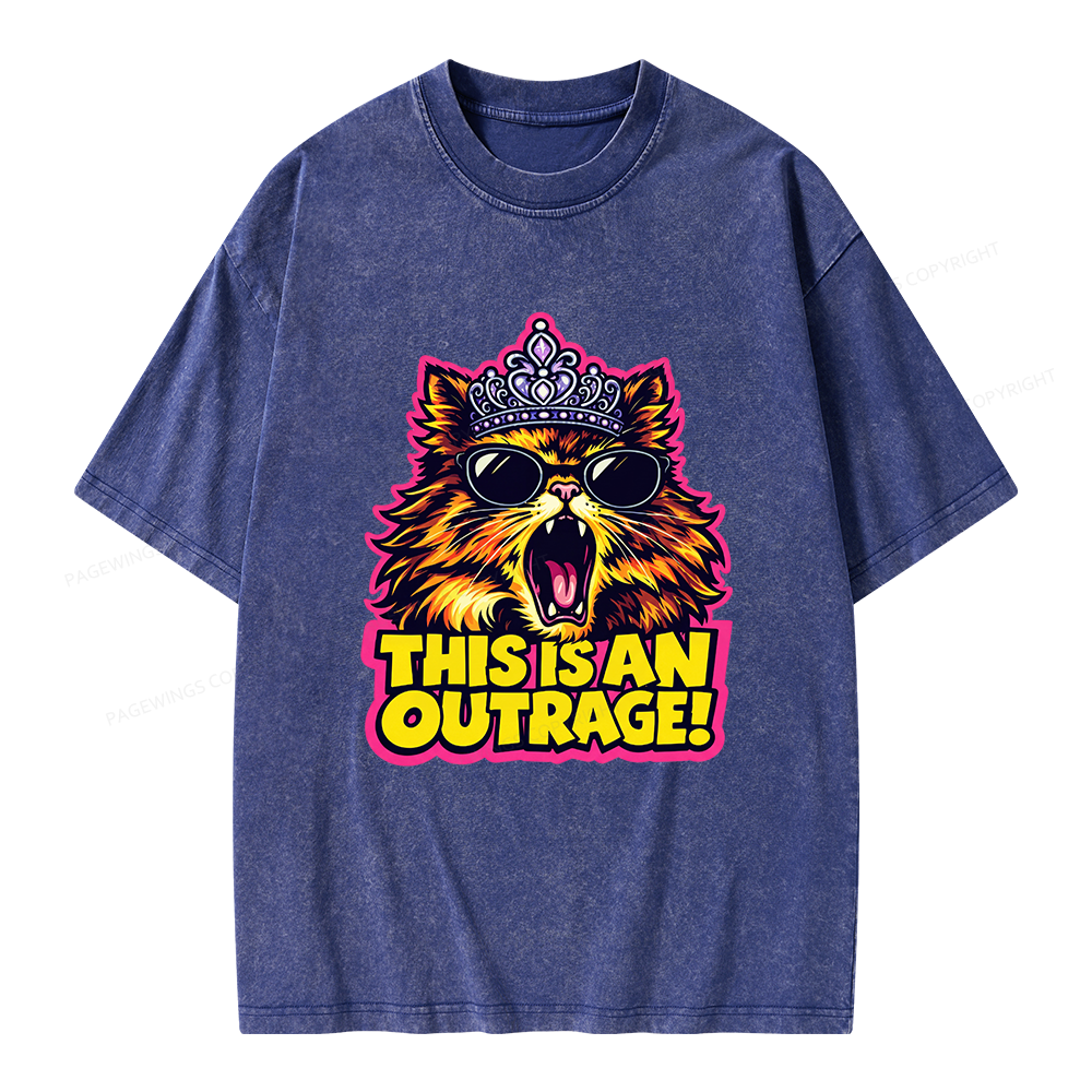 Pagewings This Is An Outrage Unisex Washed T-shirt