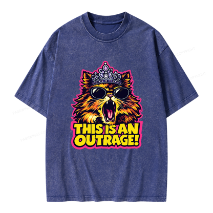 Pagewings This Is An Outrage Unisex Washed T-shirt
