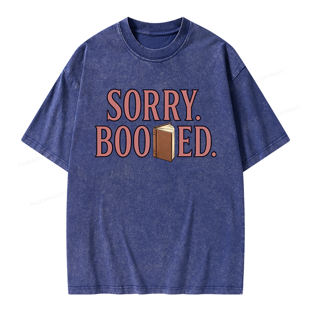Pagewings Sorry Booked Unisex Washed T-shirt