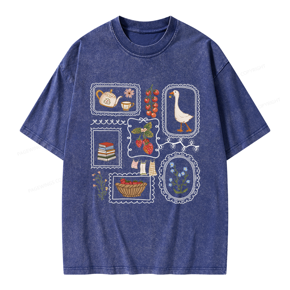 Pagewings Book Lover Unisex Washed T-shirt