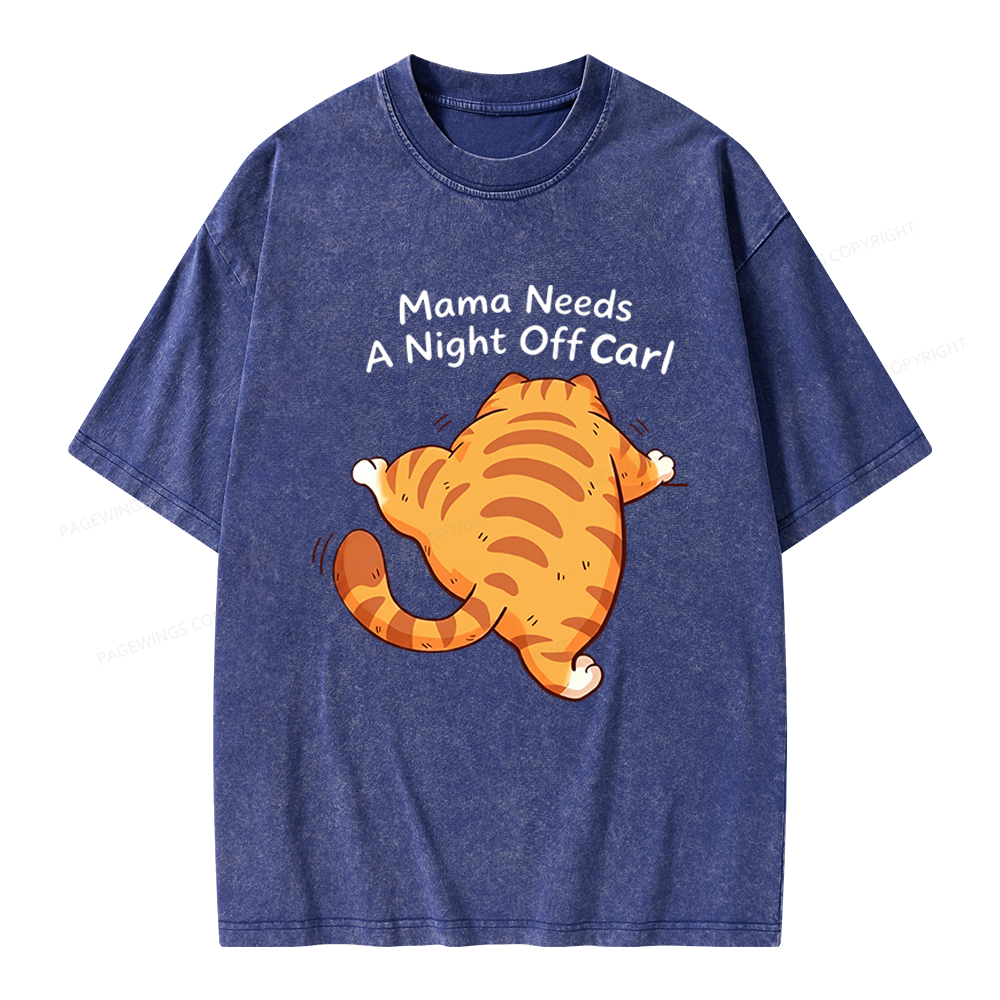Pagewings Mama Needs A Night Off Unisex Washed T-shirt