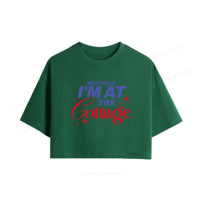 Pagewings I'm at the Cottage Women Crop Tops