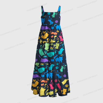 Pagewings Book Cat Lover Maxi Dress
