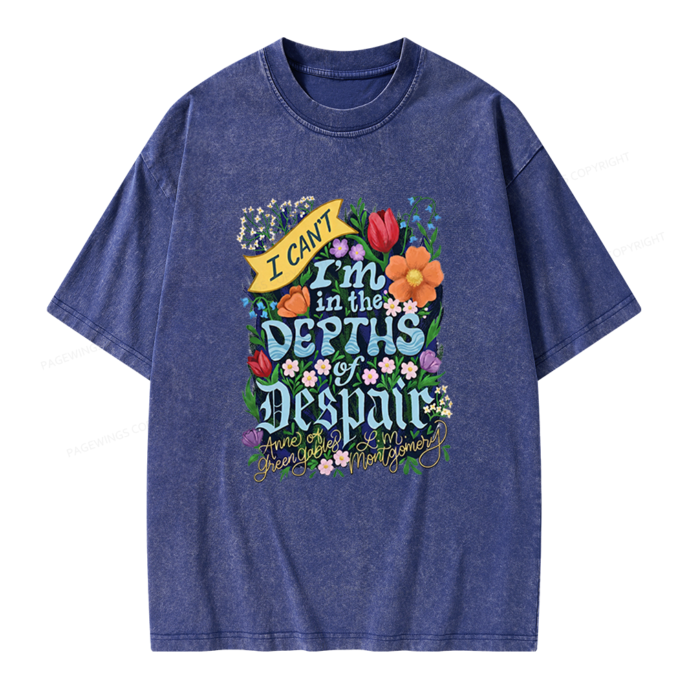 Pagewings Depths Of Despair Unisex Washed T-shirt