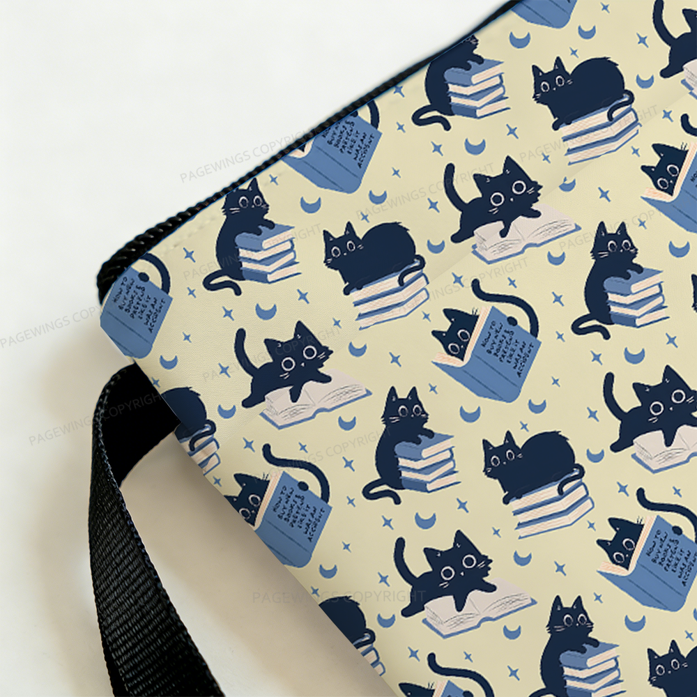 Pagewings Just A Cat Who Loves Reading Books Book Sleeve
