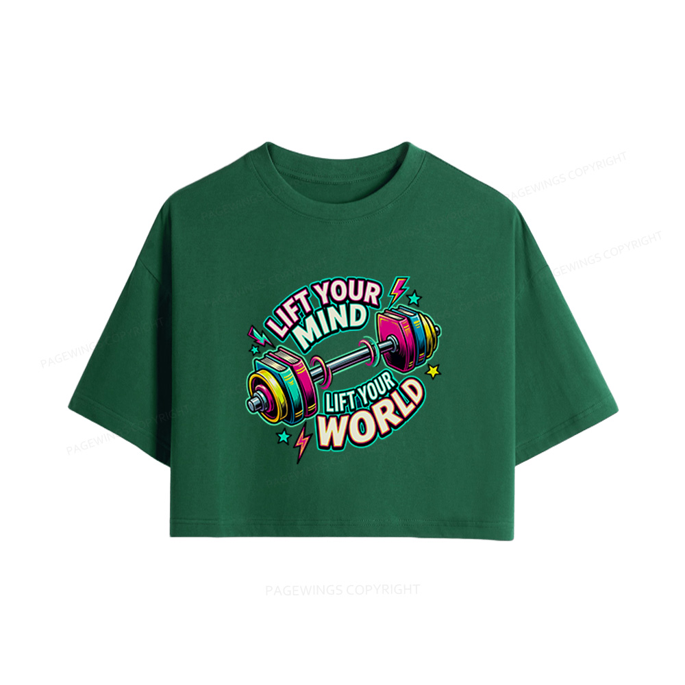 Pagewings Lift Your Mind Lift Your World Women Crop Tops