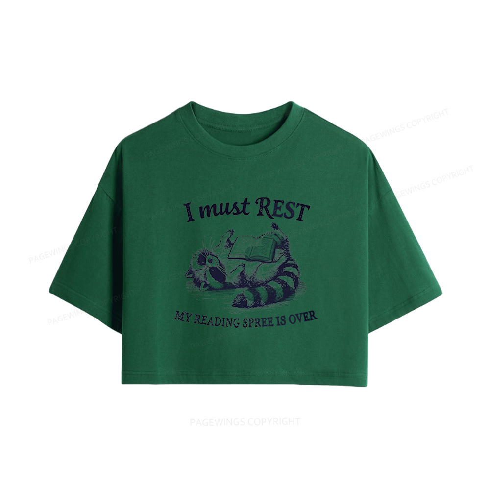 Pagewings My Reading Spree Is Over Women Crop Tops