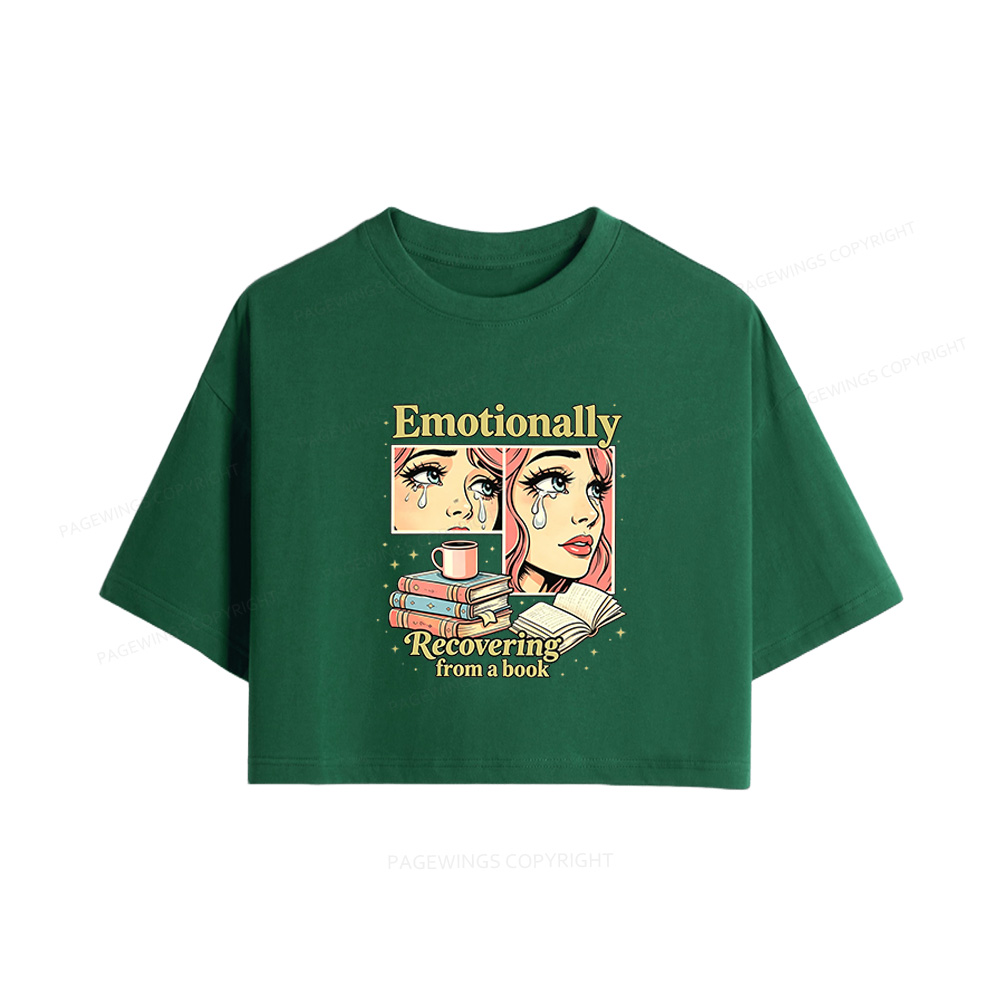 Pagewings Emotionally Recovering From A Book Women Crop Tops