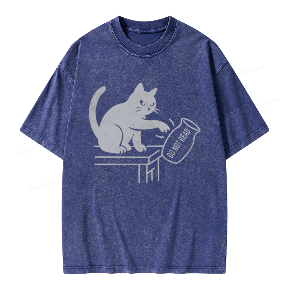Pagewings Do Not Read Unisex Washed T-shirt