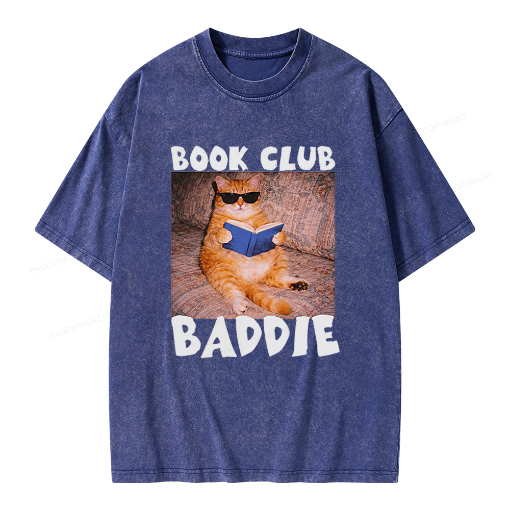 Pagewings Book Club Baddie Unisex Washed T-shirt