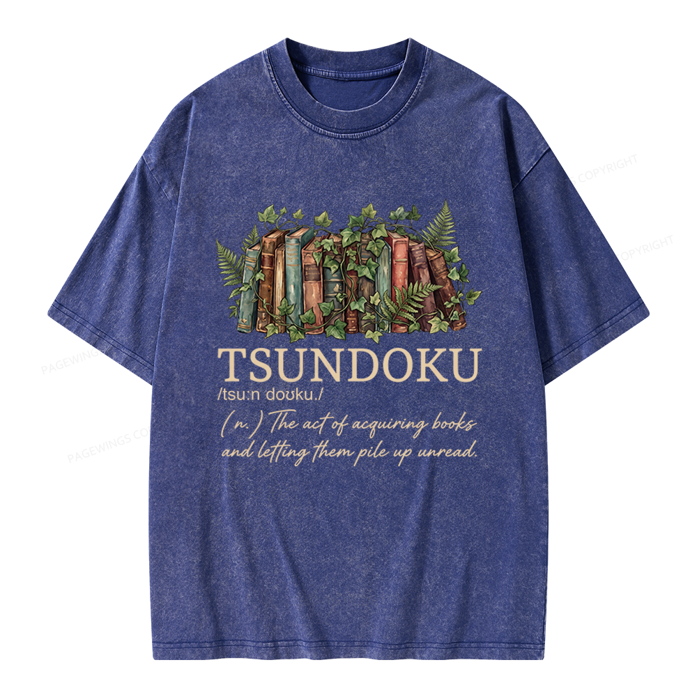 Pagewings Tsundoku Unisex Washed T-shirt