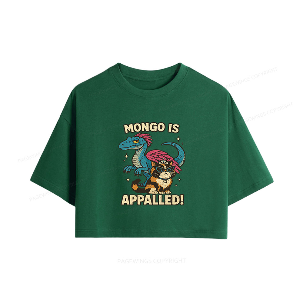 Pagewings Mongo Is Appalled Women Crop Tops