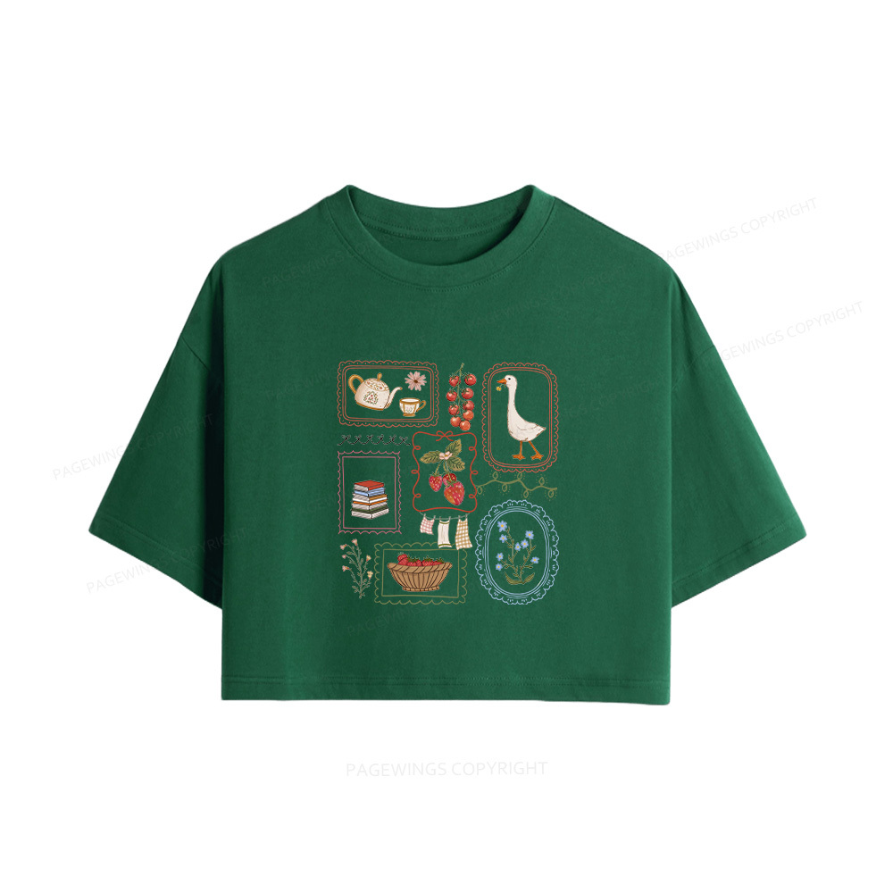 Pagewings Book Lover Women Crop Tops