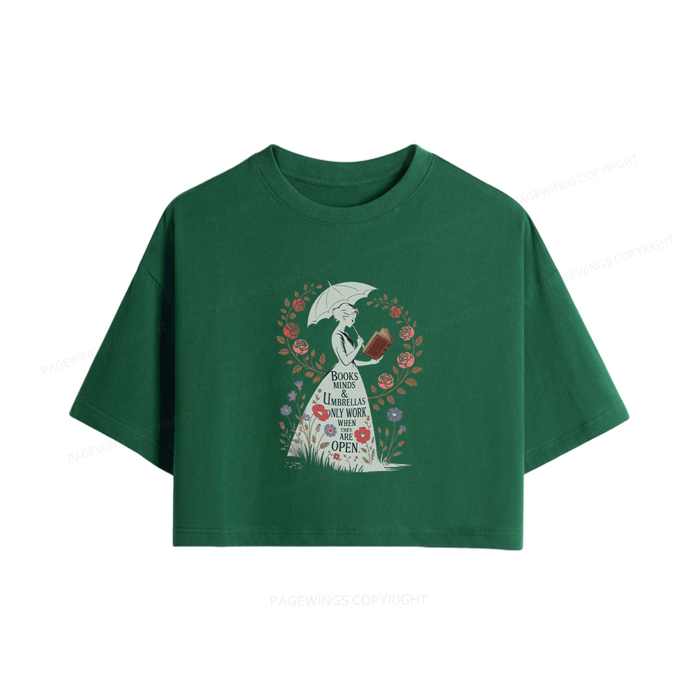 Pagewings Books Minds Women Crop Tops