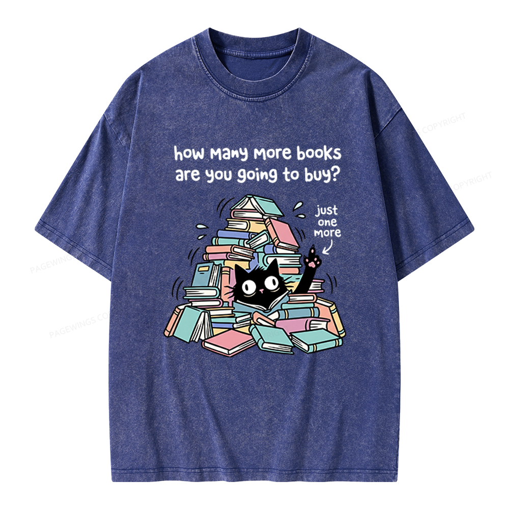 Pagewings Just One More Book Unisex Washed T-shirt