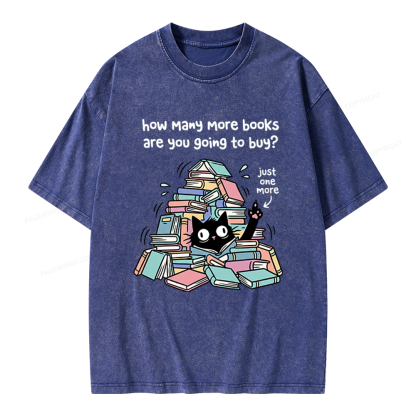 Pagewings Just One More Book Unisex Washed T-shirt