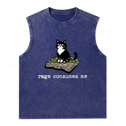Pagewings Rage Consumes Me Unisex Washed Tank Top
