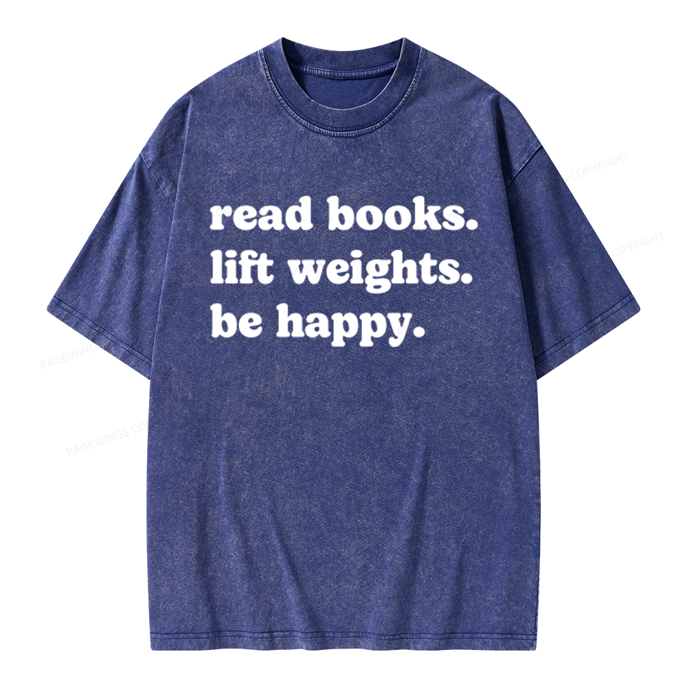 Pagewings Book Lover Gym Unisex Washed T-shirt