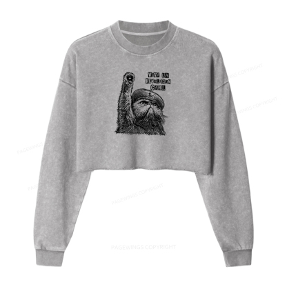 Pagewings Sci-Fi Book Lover Washed Crop Sweatshirt