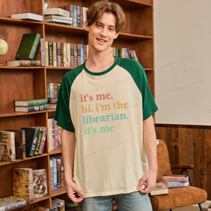 Pagewings Hi I'm The Librarian Raglan T-shirt