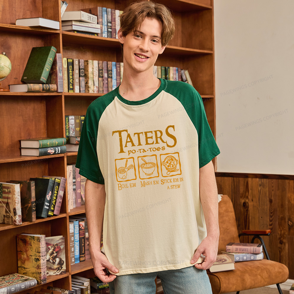 Pagewings Potatoes Raglan T-shirt