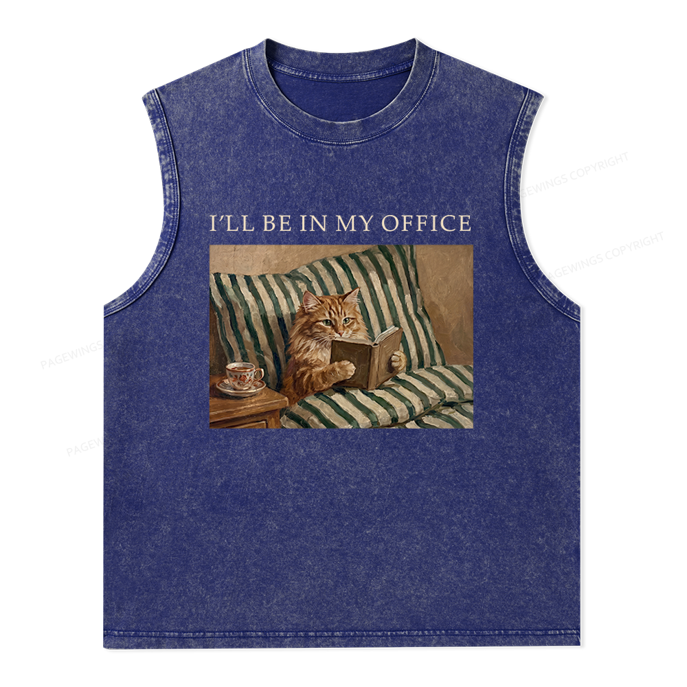 Pagewings Funny Book Lover Unisex Washed Tank Top