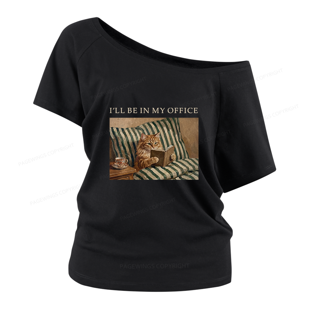 Pagewings Funny Book Lover Women Off Shoulder T-shirts