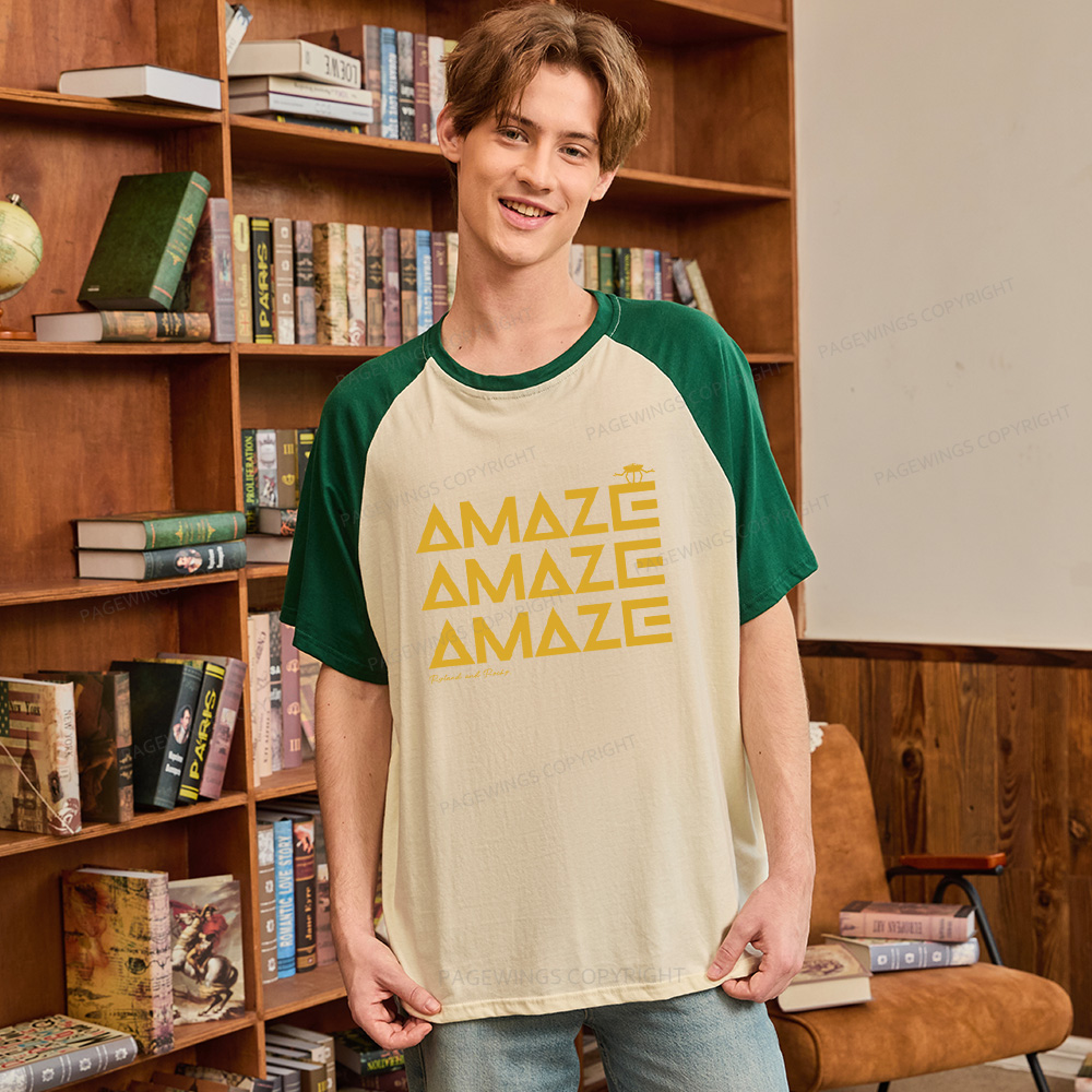 Pagewings Funny Space Raglan T-shirt