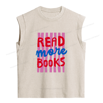 Pagewings Read More Books Women's Washed Tank Top