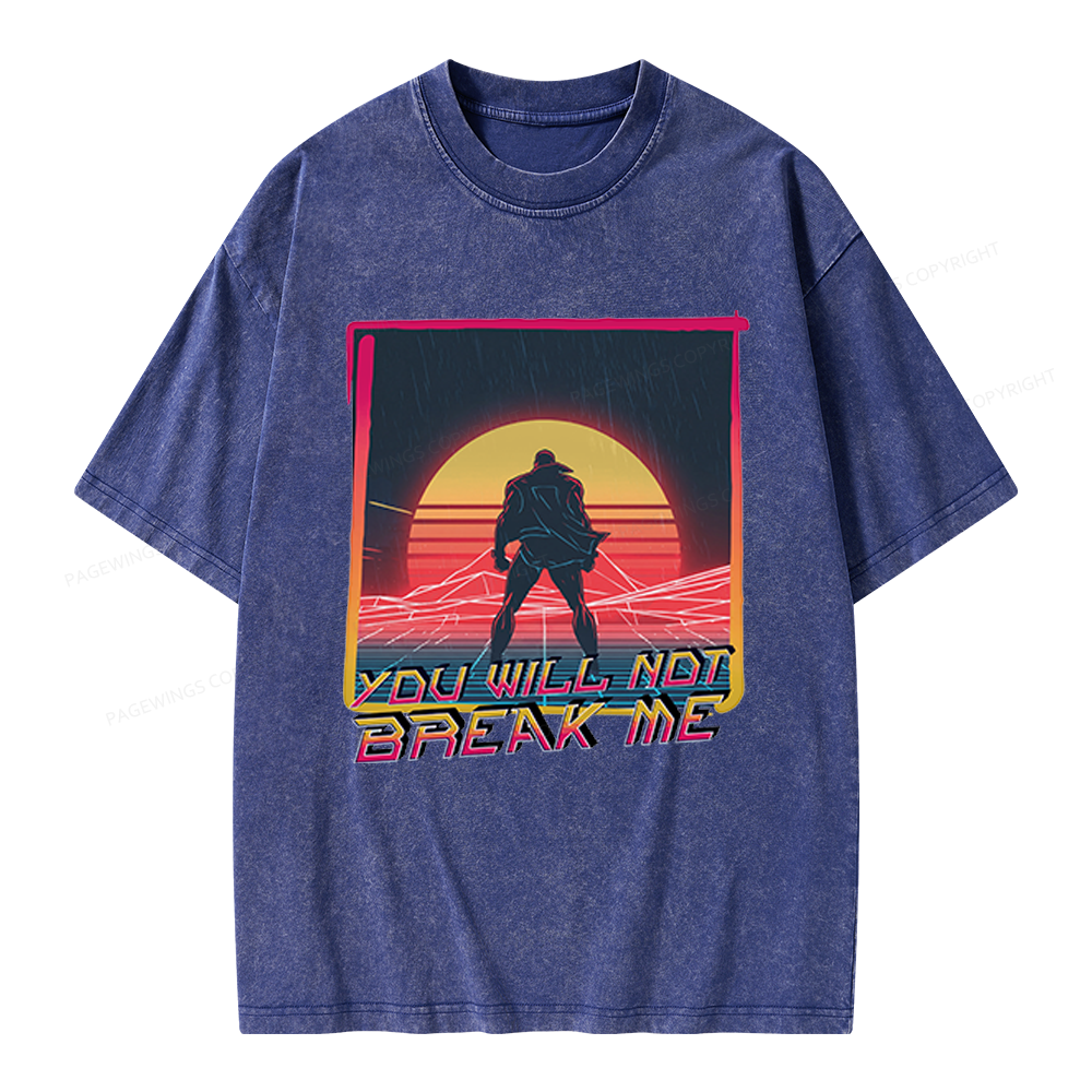 Pagewings You Will Not Break Me Unisex Washed T-shirt
