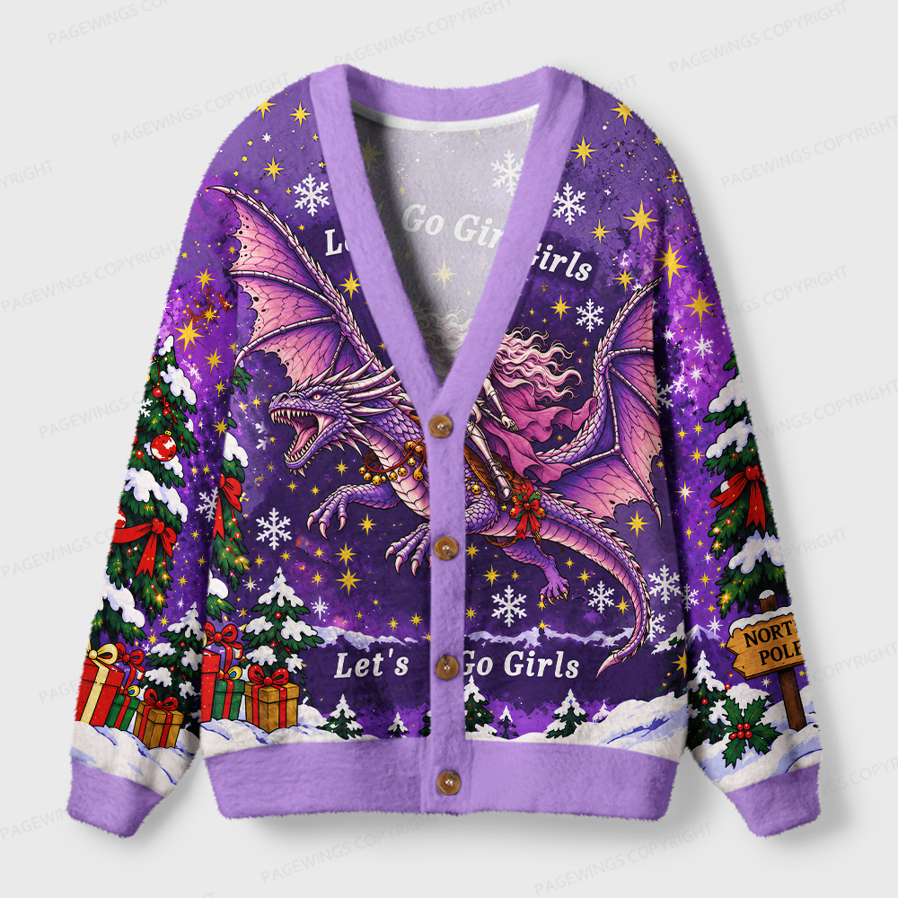Pagewings Let's Go Girls Light Knit Unisex Cardigan Sweaters