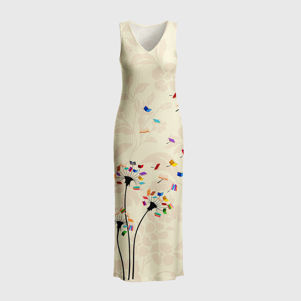 Pagewings Cozy Reading Crochet Maxi Dress