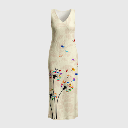 Pagewings Cozy Reading Crochet Maxi Dress