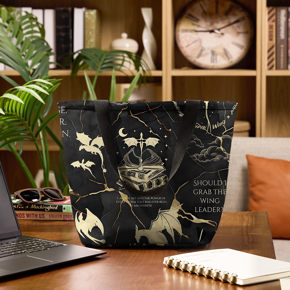 Pagewings Should I Grab The Wing Leader Large Zippered Tote Bag