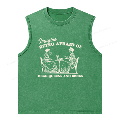 Pagewings Drag Queens Unisex Washed Tank Top