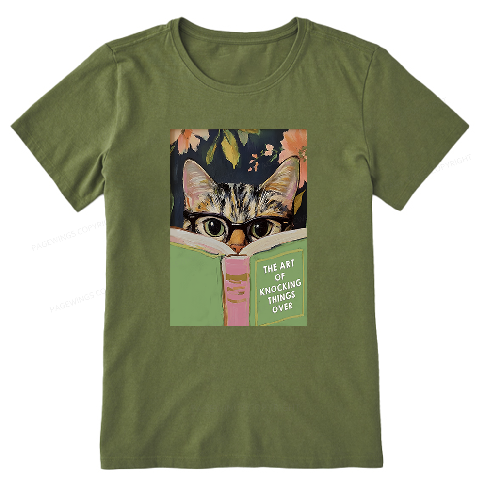 Pagewings Cat Reading Unisex Classic T-shirt