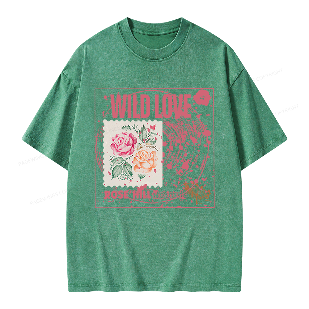 Pagewings Wild Love Unisex Washed T-shirt
