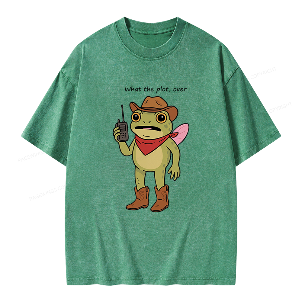 Pagewings What The Plot Unisex Washed T-shirt