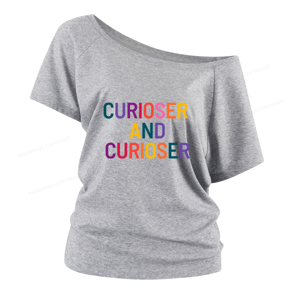Pagewings Curioser Women Off Shoulder T-shirts