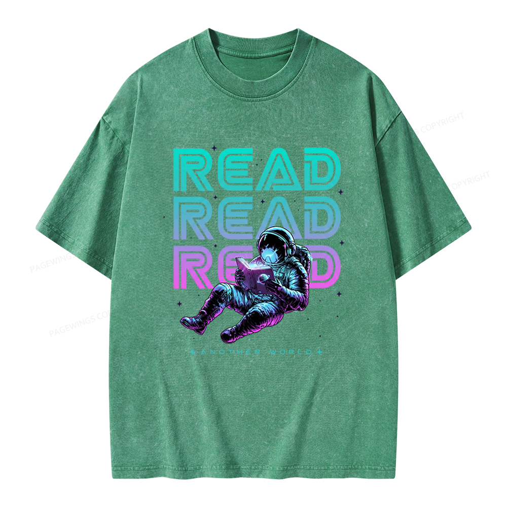 Pagewings Read Another World Unisex Washed T-shirt