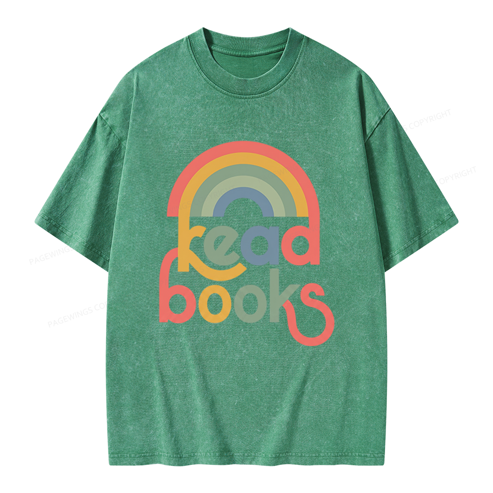 Pagewings Read Books Unisex Washed T-shirt